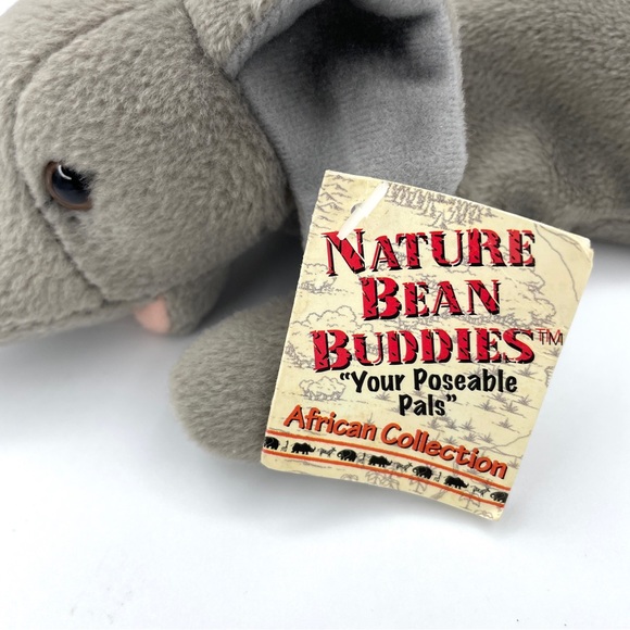 Vintage Nature Bean Buddies Elephant Plush - Picture 8 of 11